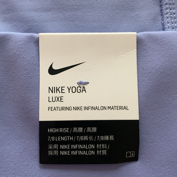 NIKE YOGA LUXE Training Leggings with 7/8 leg, high waist ribbed sides Sri Lanka - Picture 9 of 16